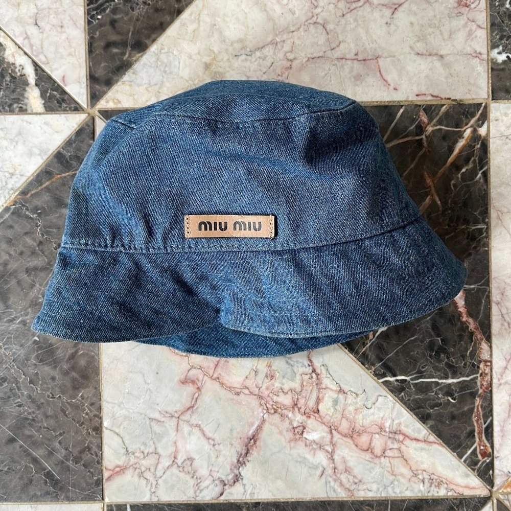 MIU MIU Denim Bucket Hat